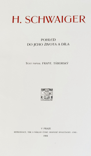 Schwaiger Hanuš (1854 - 1912), Slovácký Dvůr - Úprkův statek v Kněždubu u Strážnice