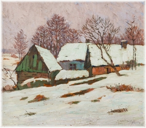 Pečínka František (1869 - 1917), Pod sněhem (Luhačovice)