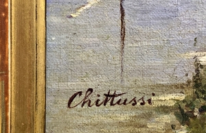 Chittussi Antonín | Francouzská krajina s řekou a mostem