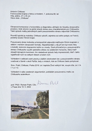 Chittussi Antonín | Francouzská krajina s řekou a mostem