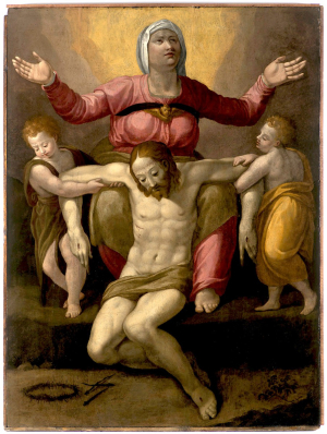 Pietà se dvěma anděly