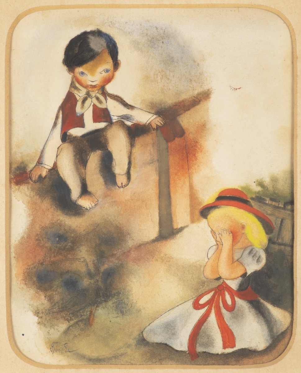 JIŘÍ TRNKA 1912 - 1969 - CHLAPEC A DÍVKA