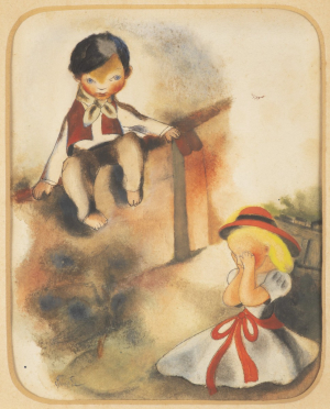 JIŘÍ TRNKA 1912 - 1969 - CHLAPEC A DÍVKA