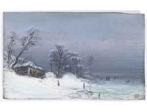 ANTONÍN WALDHAUSER 1835 - 1913 - PÁROVÉ ZIMNÍ KRAJINY