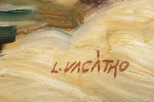 LUDVÍK VACÁTKO 1873 - 1956 - PLAVENÍ KONÍ