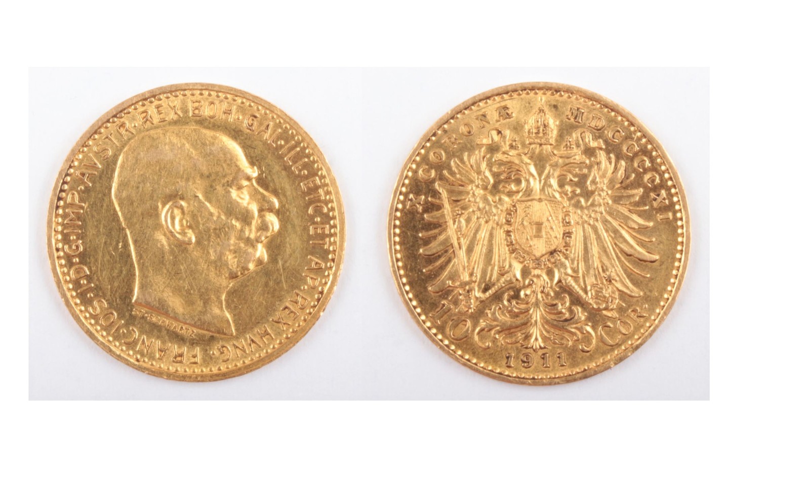 Zlatá mince: 10 Koruna 1911