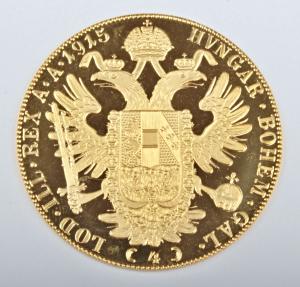 Zlatá mince: 4 Dukát 1915