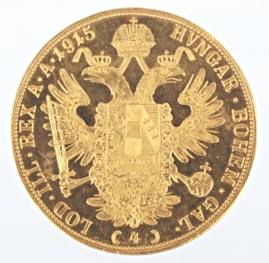 Zlatá mince: 4 Dukát 1915