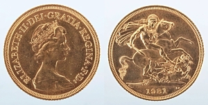 Zlatá mince: Sovereign Elizabeth II. 1981
