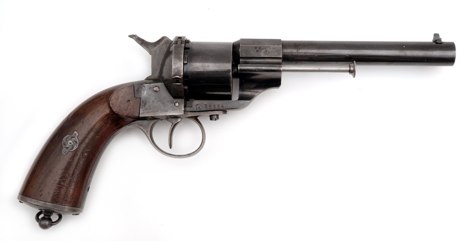 Švédský revolver Lefaucheux model 1863-79 pro armádu a námořnictvo (transformovaný na centrální zápal)