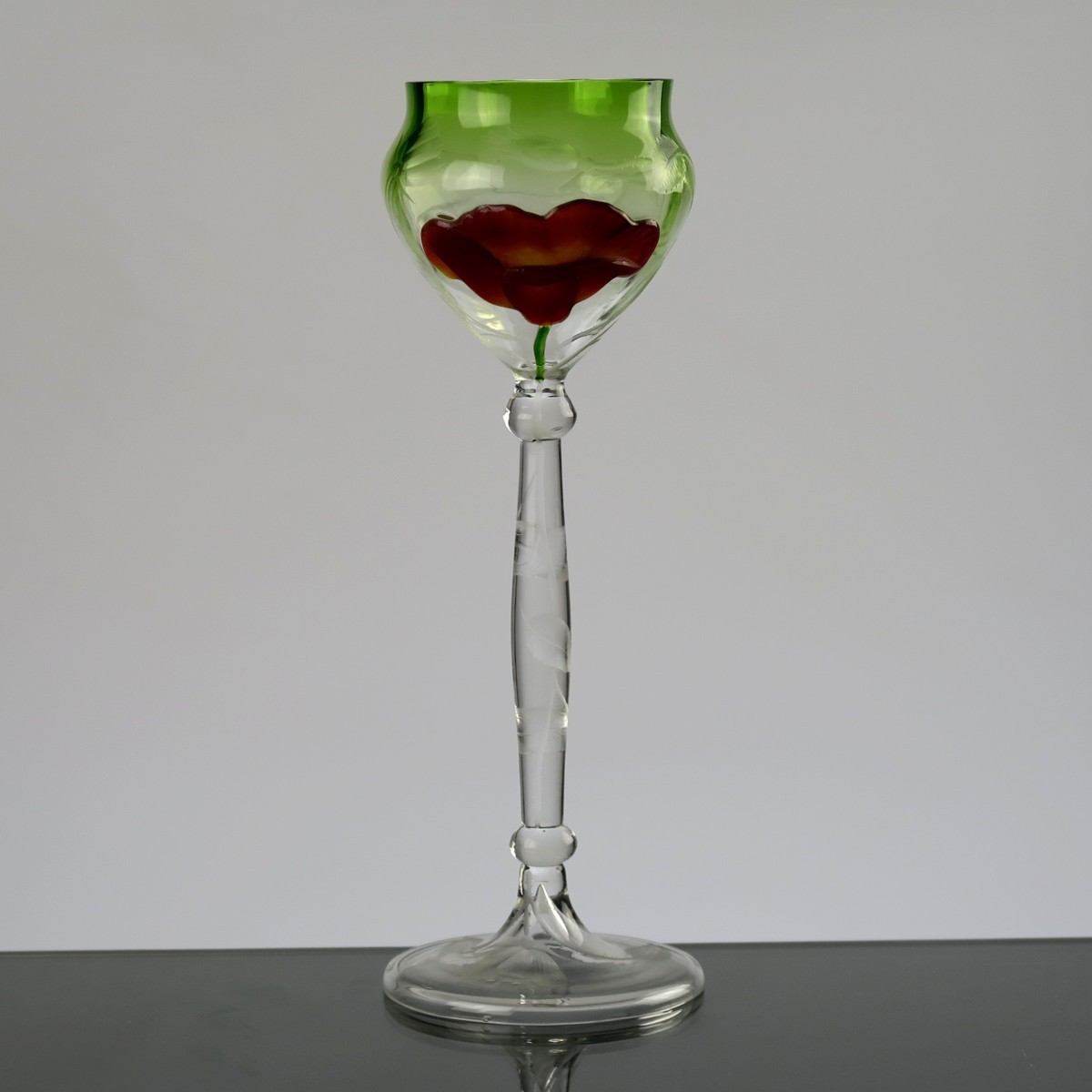 Secesní pohár na víno - Moser