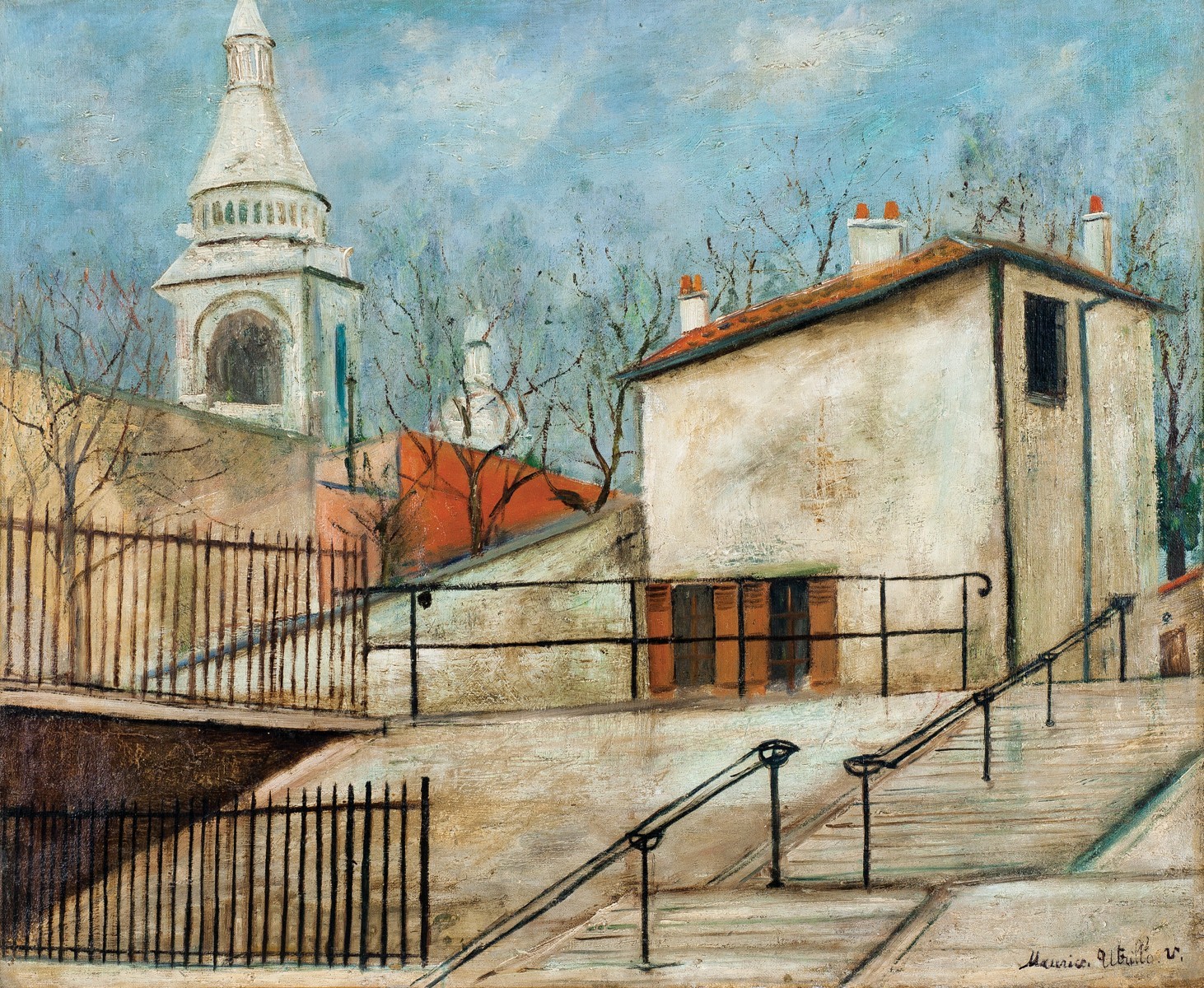Utrillo Maurice - Montmartre, la maison de Berlioz, rue du Mont-Cenis