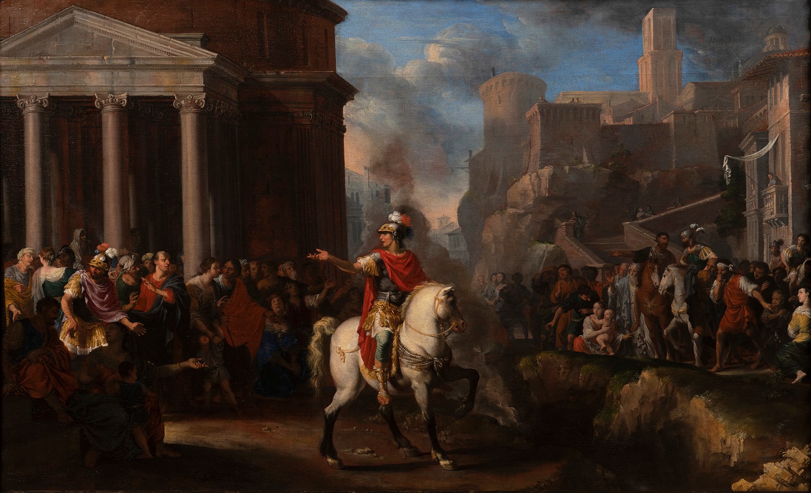 Johann Heiss (1640 – 1704) - Marcus Curtius před skokem do propasti
