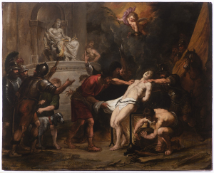 Vlámský mistr, okruh Petera Paula Rubense (1577-1640) - Umučení sv. Vavřince