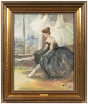 Miroslava Vrbová-Štefková (1909 Žinkov - 1991 Freudenstadt) - Sedící tanečnice