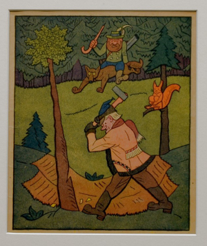 LADA Josef (1887-1957): Myslivec na lišce.