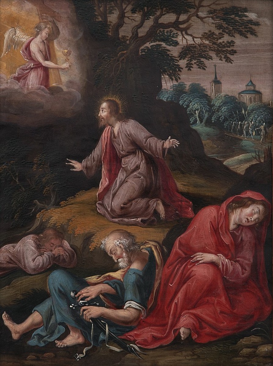 Frans Francken II. (okruh) - Kristus na hoře Olivetské