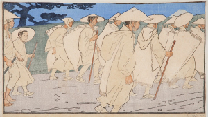 Emil Orlik - Poutníci na horu Fudži (Fuji-Pilgrims)