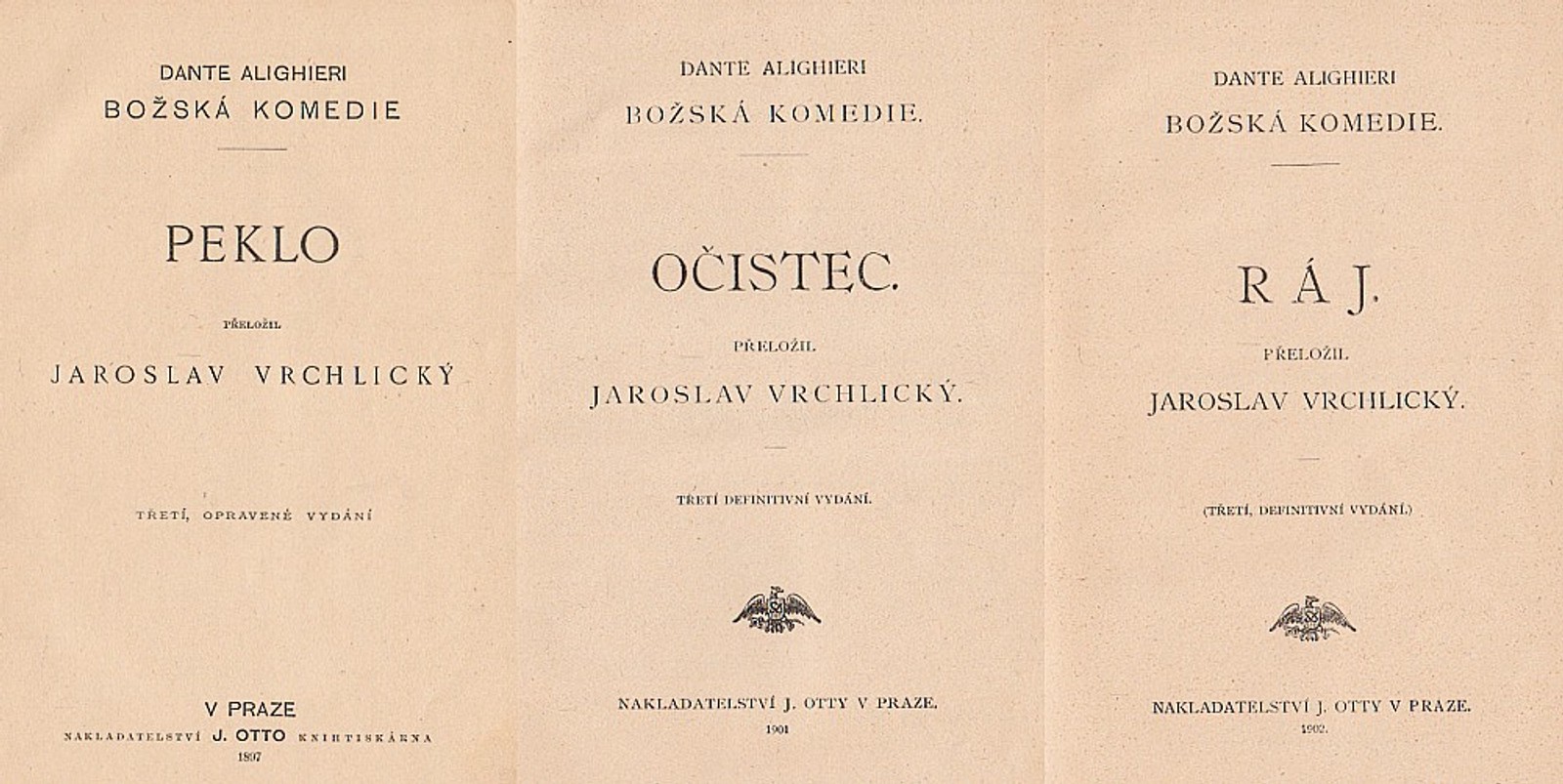 Dante Alighieri - Božská komedie - Peklo, Očistec, Ráj
