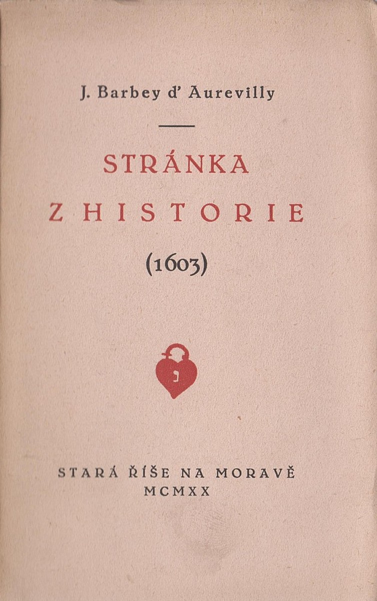 Jaroslav Benda - J. Barbey d´Aurevilly: Stránka z historie