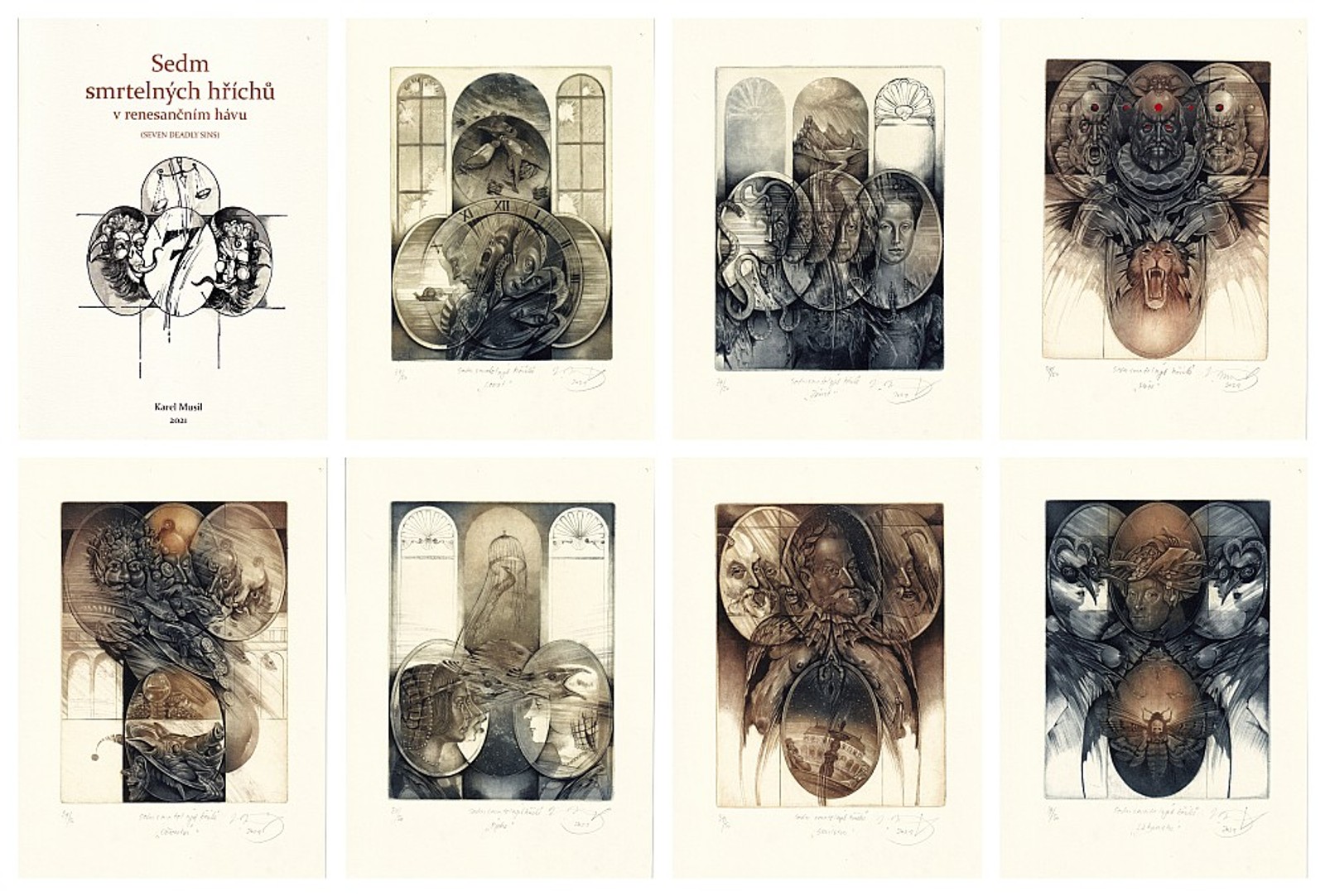 Karel Musil - Sedm smrtelných hříchů - kompletní grafický soubor