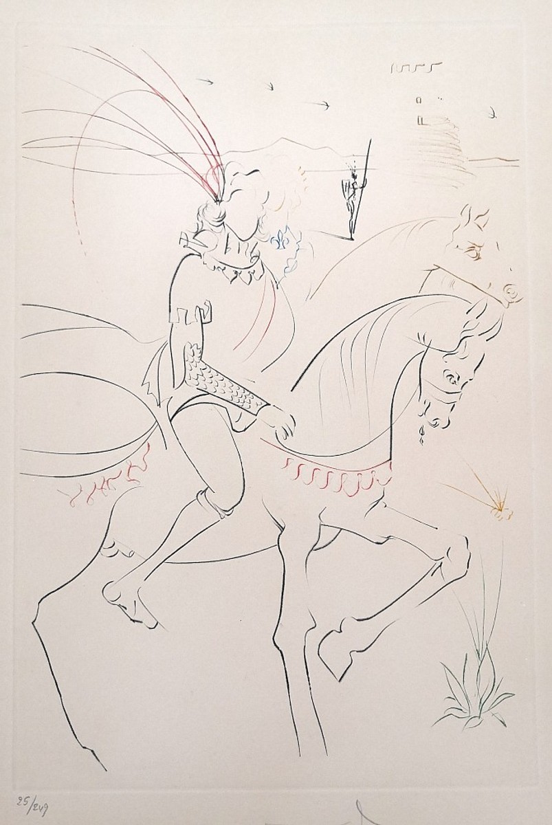 Salvador Dalí - Viviane et Lancelot (La Quete du Graal)