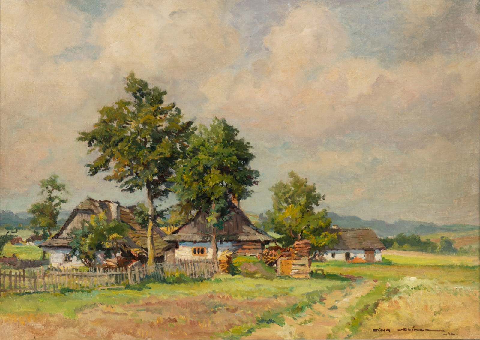 František Cína Jelínek (1882–⁠1961) Chaloupky v létě