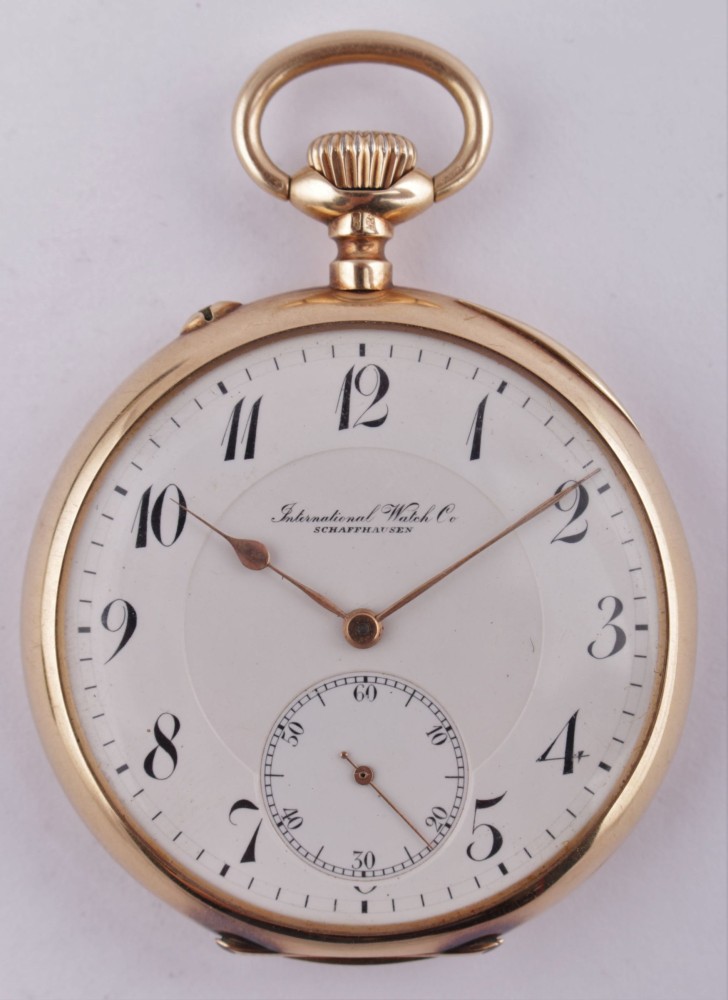 Zlaté kapesní hodinky International Watch Co. Schaffhausen