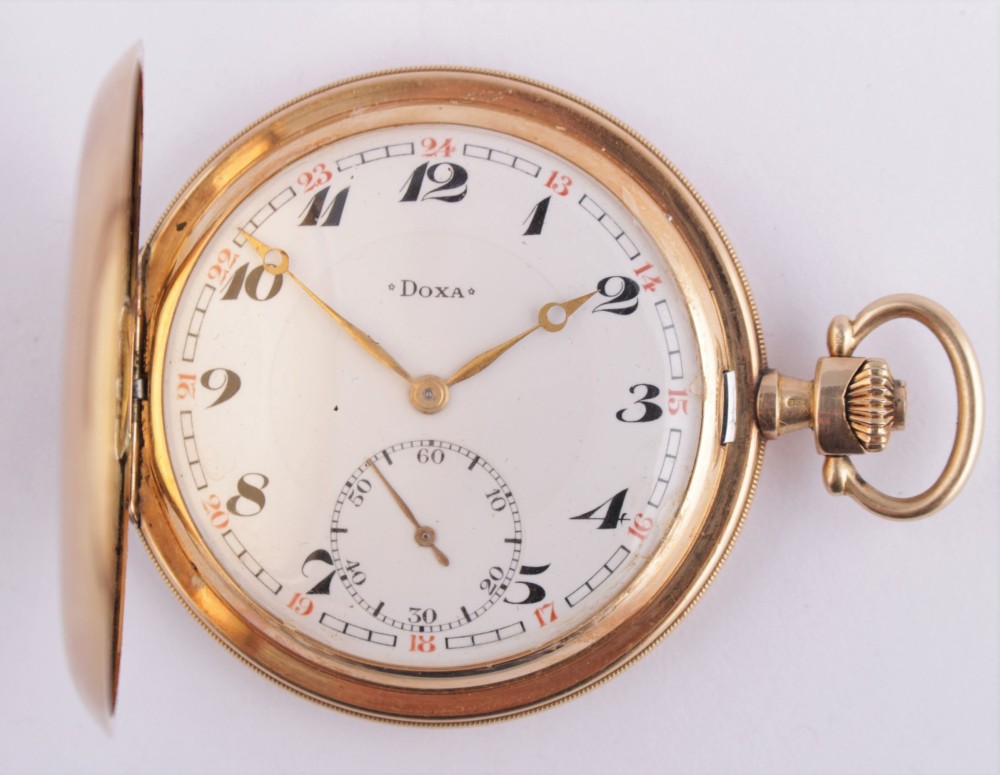 Zlaté kapesní hodinky Doxa