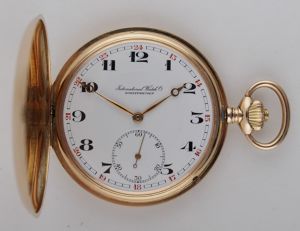 Zlaté kapesní hodinky International Watch Co. Schaffhausen