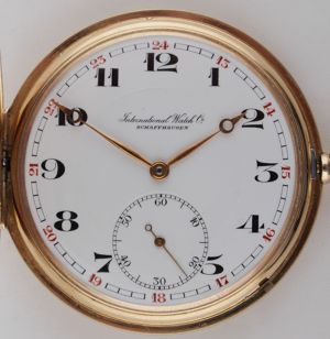 Zlaté kapesní hodinky International Watch Co. Schaffhausen