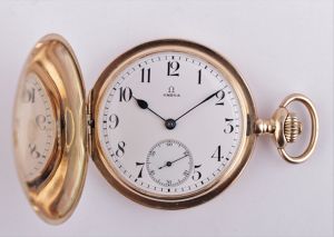 Zlaté kapesní hodinky Omega