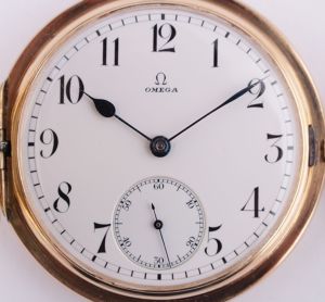 Zlaté kapesní hodinky Omega