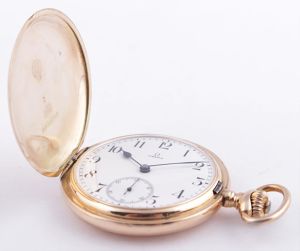 Zlaté kapesní hodinky Omega