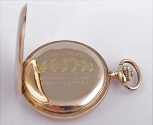 Zlaté kapesní hodinky Omega