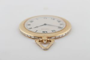 Zlaté kapesní hodinky Cartier zdobené diamanty