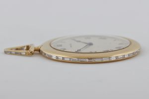 Zlaté kapesní hodinky Cartier zdobené diamanty