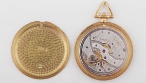 Zlaté kapesní hodinky Cartier zdobené diamanty