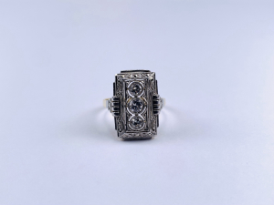 Prsten s diamanty | Art deco | Československo 1930