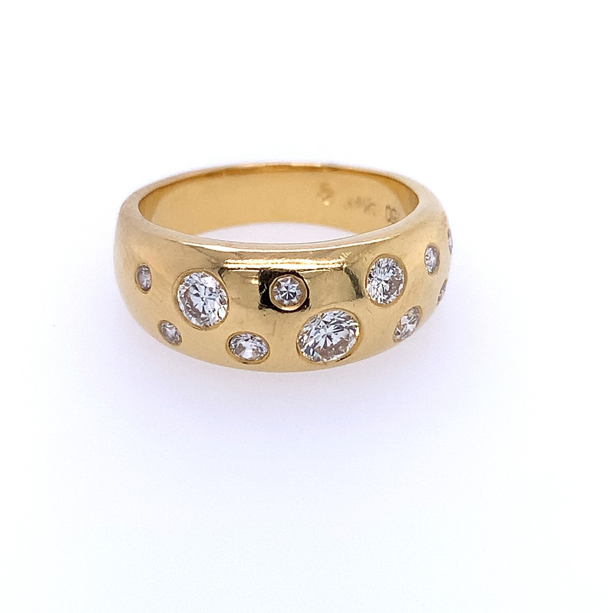 Prsten s diamanty | 18k. zlato | Německo 1880