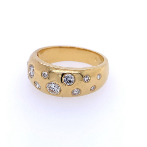 Prsten s diamanty | 18k. zlato | Německo 1880