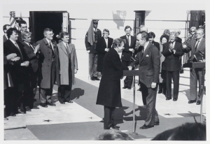 Jan Lukas (1915 - 2006) - Václav Havel v Bílém domě, Washington DC, únor 1990