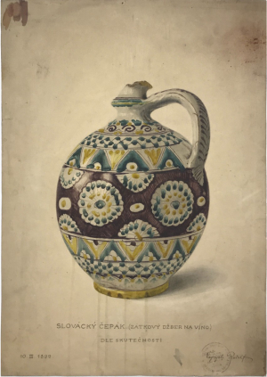 Rudolf Vejrych (1882 - 1939) - Slovácký čepák (zátkový džber na víno)