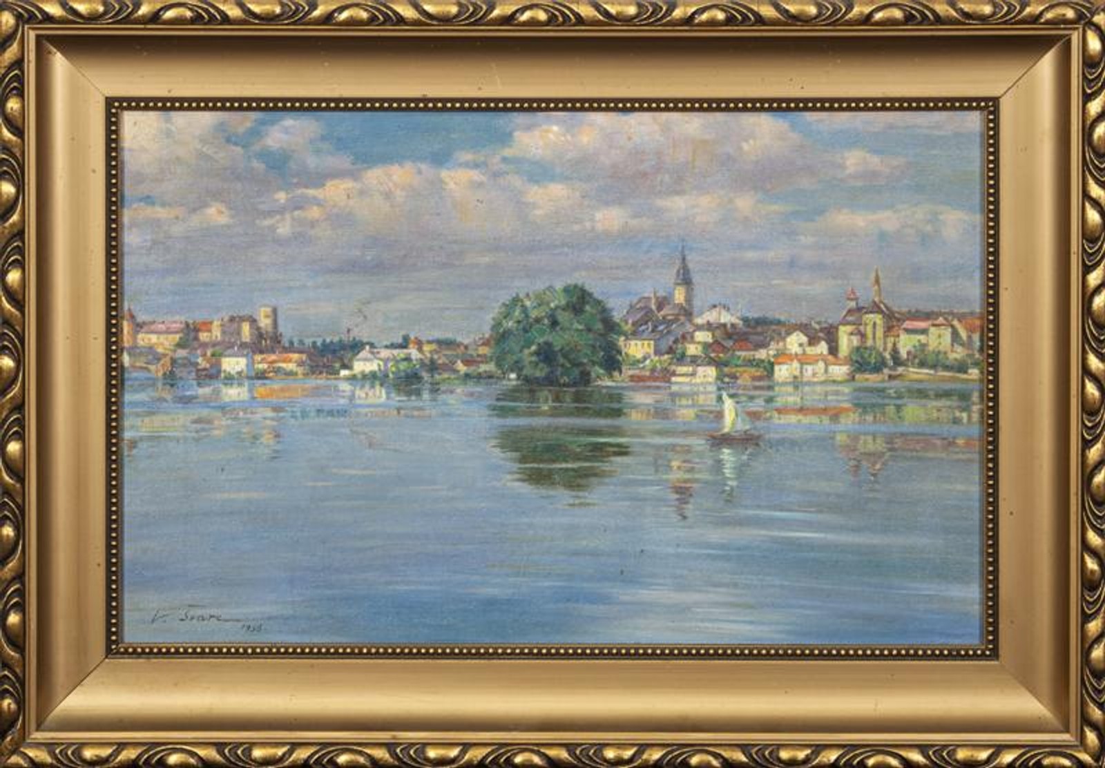 Švarc Václav - Pohled na Jindřichův Hradec