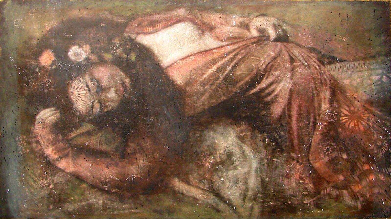 Chmelová Martina - Ležící žena v červeném