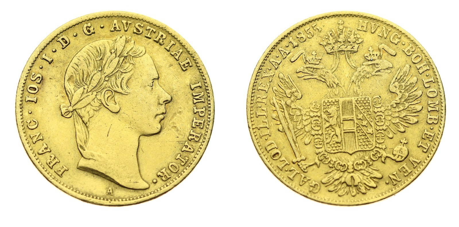 Rakousko Uhersko zlatý 1 dukát FJI. 1855 A Vídeň