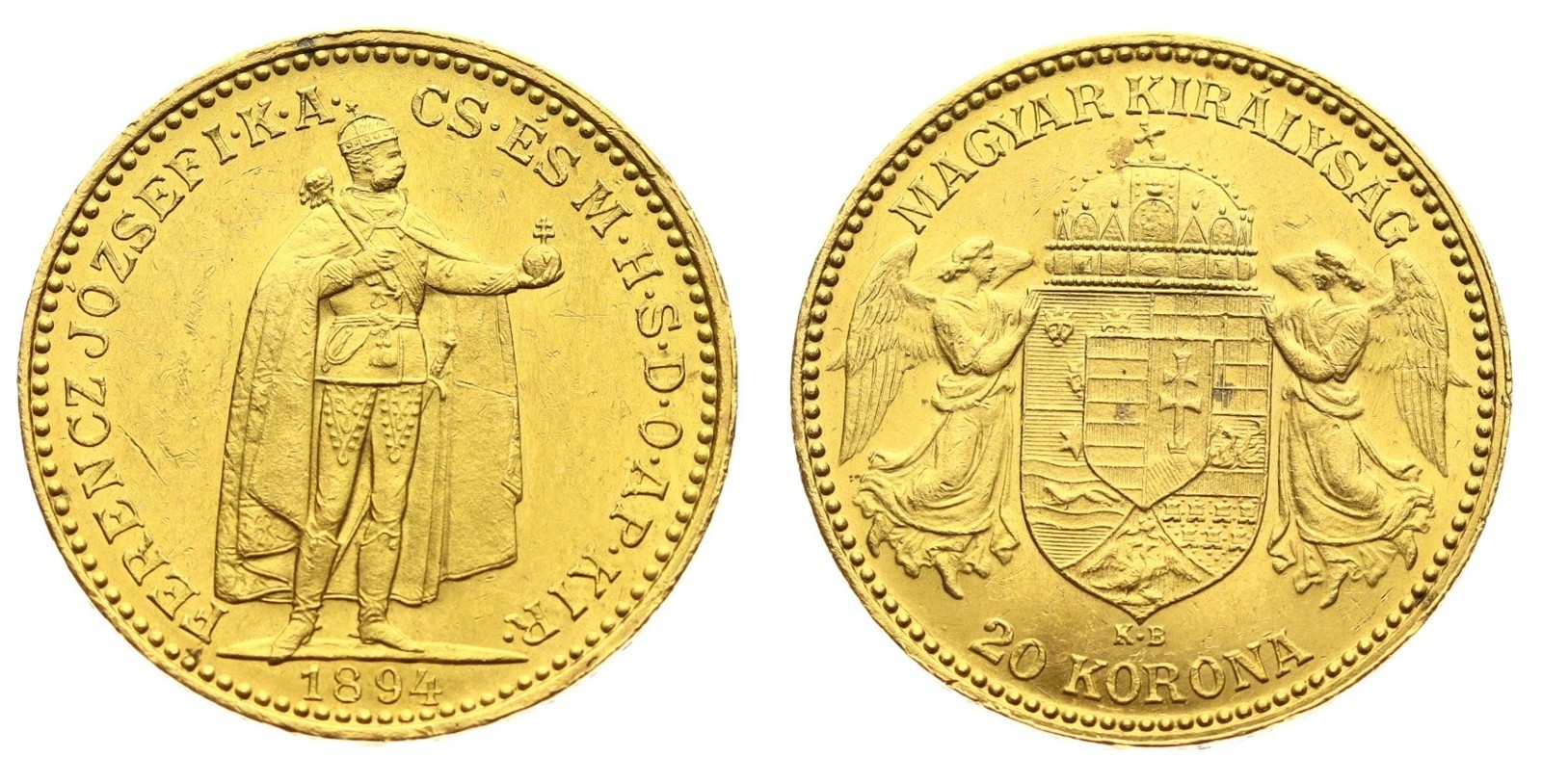 Rakousko Uhersko zlatá 20 Koruna 1894 K.B. uherská