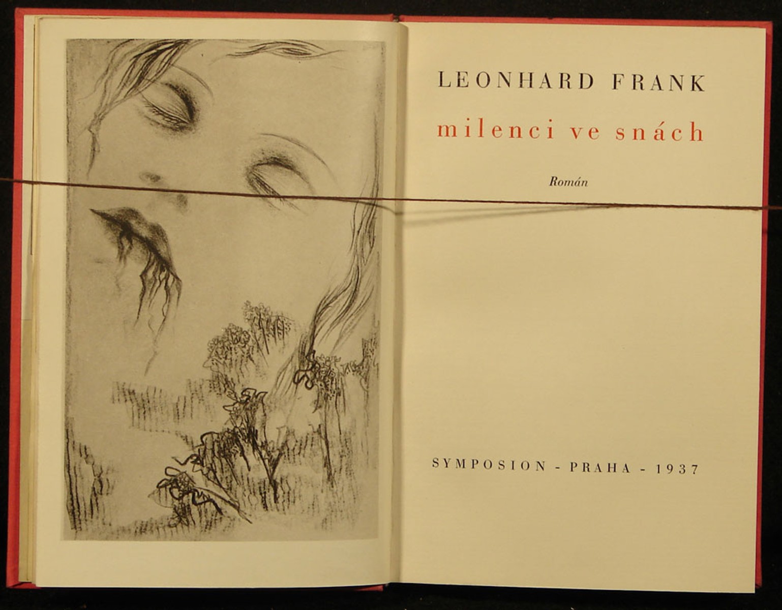 Toyen - ex libris, čtyři světlotiskové reprodukce kreseb a ražba na obálce