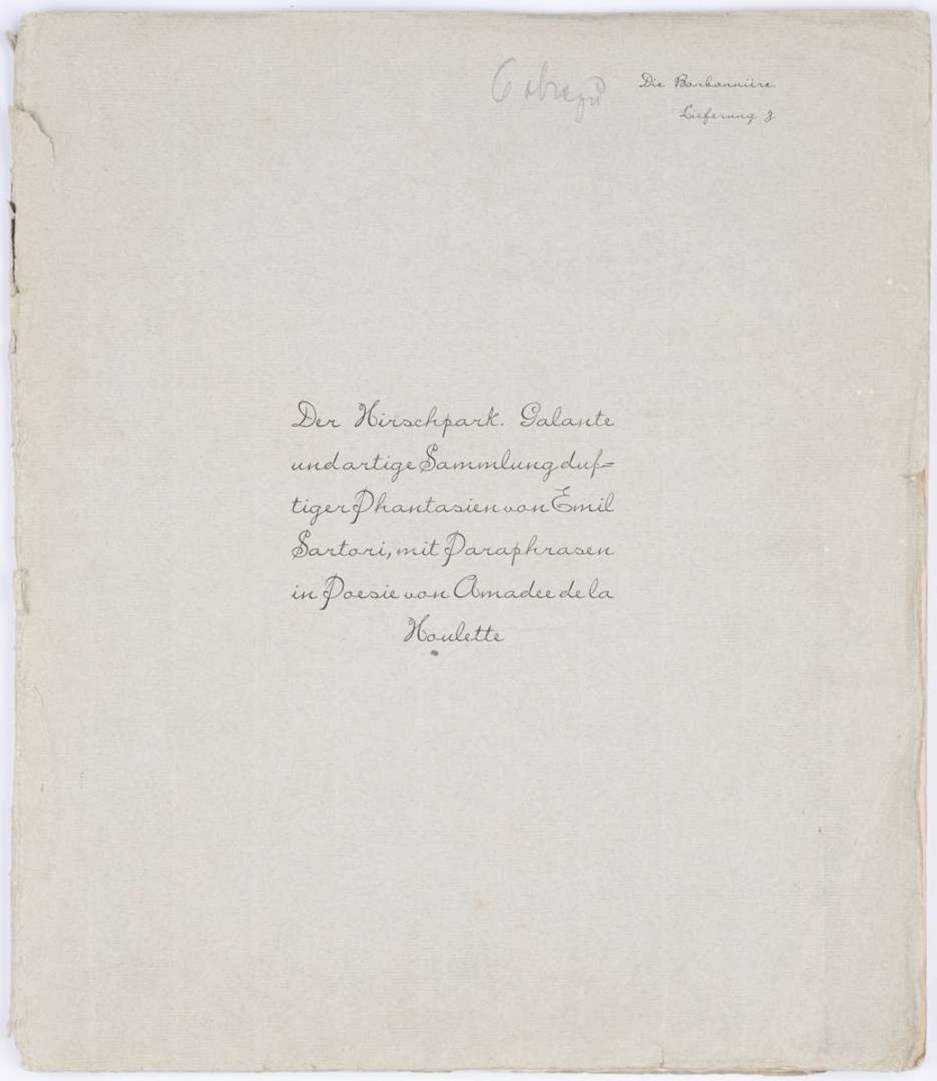 Franz von Bayros (1866-1924) - Der Hirschpark (Lieferung 3) - 6 kusů