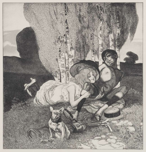 Franz von Bayros (1866-1924) - V Afroditině zahradě